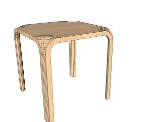 <em>阿尔瓦</em>·<em>阿尔托</em>家具凳子作品草图大师模型下载