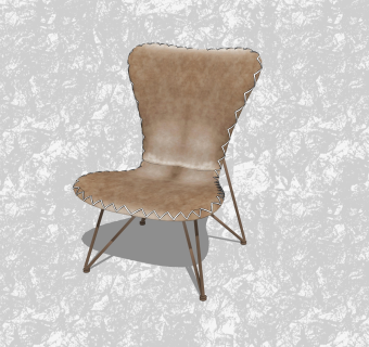 现代创意小座椅su模型，休闲椅草图大师模型下载