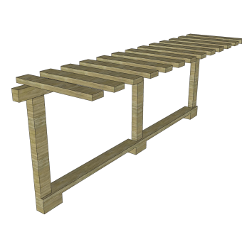 现代花架sketchup模型下载