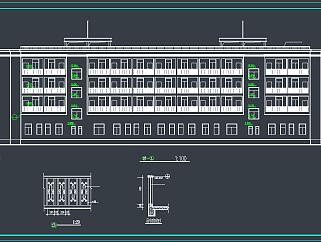 某商务综合楼全套CAD施工图，办公空间CAD施工图纸下载