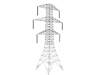 工业风电线杆免费su模型下载、电线杆草图大师模型下载