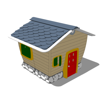 现代玩具房子草图大师模型，玩具su模型下载