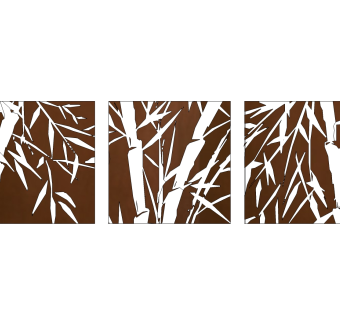 现代竹子图案锈板草图大师模型，锈板sketchup模型下载