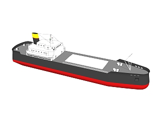 现代大型<em>货轮</em>skp模型模型，货船草图大师模型下载
