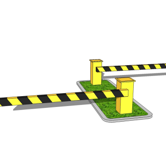 现代车行道闸su模型下载、车行道闸草图大师模型下载
