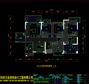 现代欧式风格家装设计完整施工图，CAD建筑图纸免费下载