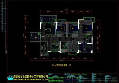 现代欧式风格家装设计完整施工图，CAD建筑图纸免费下载