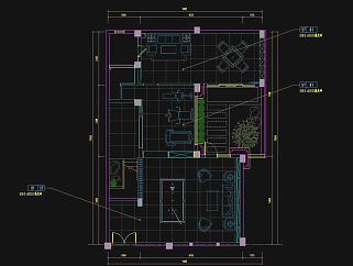 <em>现代简约</em>别墅样板房施工图，样板间CAD设计图纸下载
