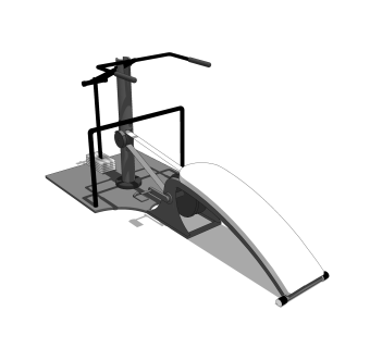 现代健身器材草图大师模型，健身器材su模型下载