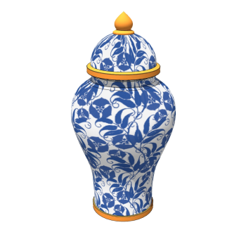  现代陶瓷器皿草图大师模型，陶瓷器皿sketchup模型下载