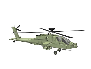 现代军用<em>直升机</em>草图大师模型，<em>直升机</em>skp文件下载
