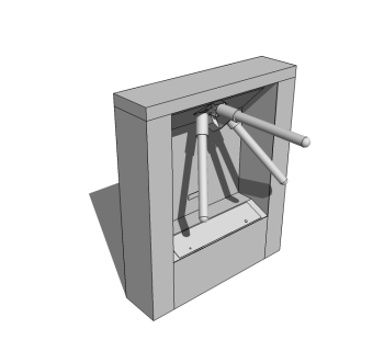 现代人行道闸su模型下载、人行道闸草图大师模型下载