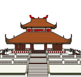 古建筑草图大师模型下载、古建筑su模型下载