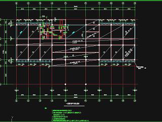 某地五层框架结构办公楼结构施工图，办公楼框架结构CAD工程图下载