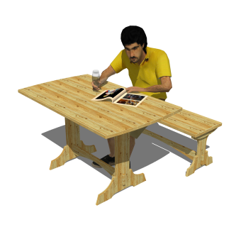 3D真人草图大师模型，人物sketchup模型下载