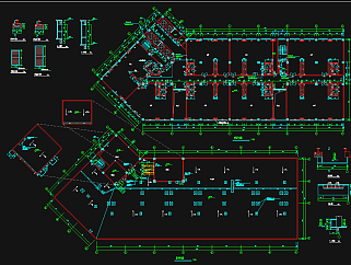 综合楼办公楼CAD施工图，办公楼CAD建筑图纸下载