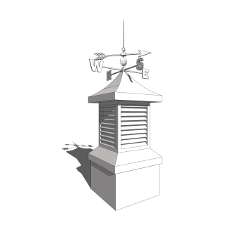 现代风向标免费su模型，风向标草图大师模型下载