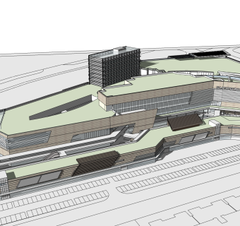 现代商业综合体草图大师模型，商业街sketchup模型免费下载