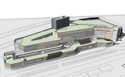 现代商业综合体草图大师模型，商业街sketchup模型免费下载