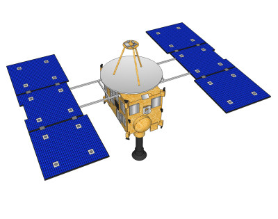 现代太空卫星草图大师模型，卫星su模型下载