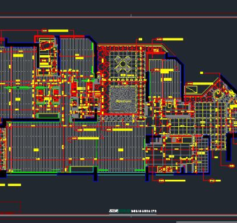 祥细客厅卧室家装户型图三居CAD，免费下载