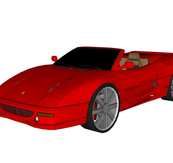 现代跑车免费su模型，现代跑车sketchup模型下载，跑车su素材