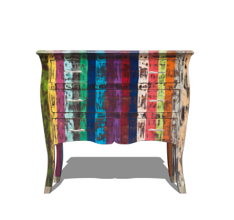 现代边柜草图大师模型，边柜SKP模型