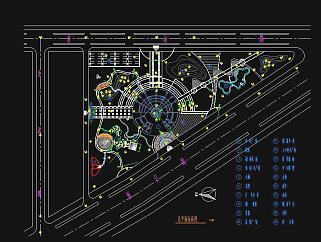 [西安]城市中心广场园林景观工程施工图CAD图纸