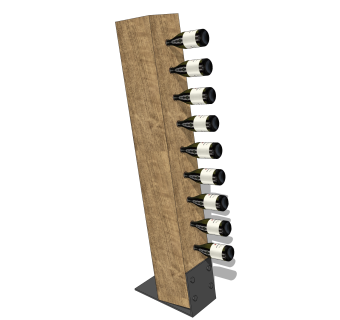 现代长条酒架草图大师模型，酒架sketchup模型下载