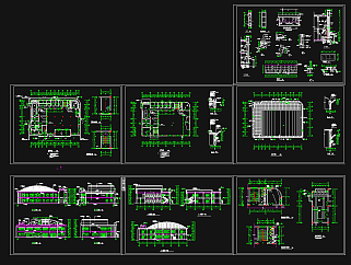 二层食堂建筑设计图，食堂CAD图纸下载