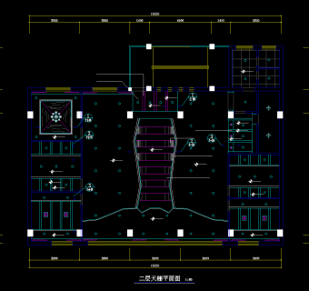 茶楼设计装修图，cad施工图纸