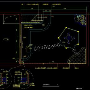 屋顶花园施工详图，屋顶花园cad设计图纸下载