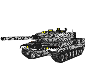 德国Leopard豹2A6主站坦克su模型，坦克草图大师模型下载