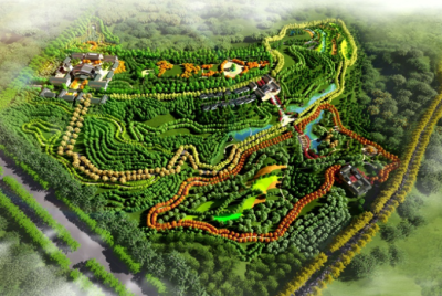 银杏<a href=https://www.yitu.cn/su/8101.html target=_blank class=infotextkey>山</a>谷景观效果图