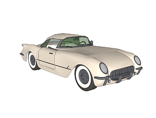 美式汽车免费su模型，汽车sketchup模型，汽车su素材下载
