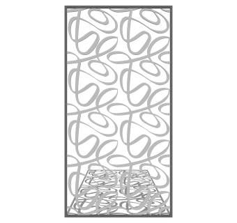 现代中式简约屏风su模型，屏风草图大师模型下载