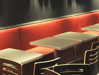 现代简约风格西餐厅装修施工图CAD图纸，餐厅cad设计图纸下载