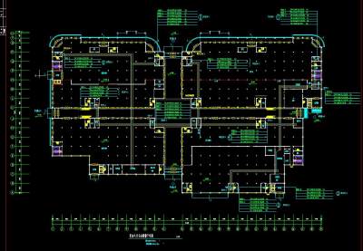 综合商场火灾自动报警消防图施工图CAD图纸