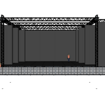 现代舞台草图大师模型，舞台SU模型下载