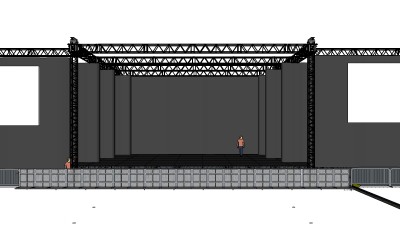 现代舞台草图大师模型，舞台SU模型下载