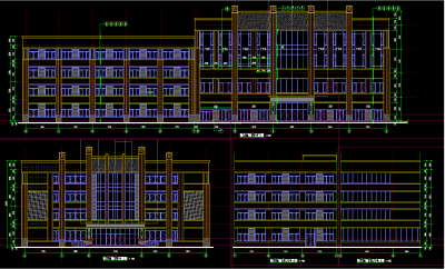 社区农贸市场建筑施工图，CAD施工图纸下载