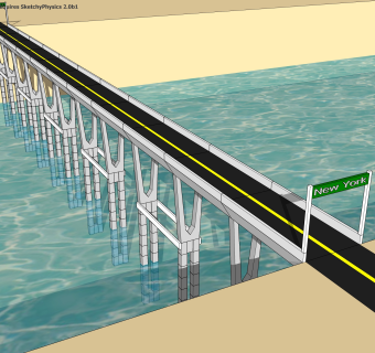 现代桥梁草图大师模型下载，sketchup桥梁su模型分享