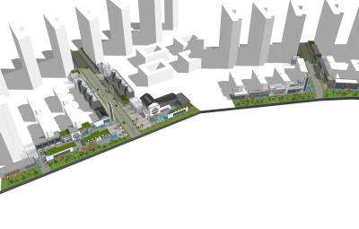 中式造型商业街草图大师模型，商业综合体sketchup模型免费下载