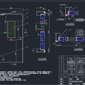 标准常用消防门CAD图库，消防门CAD施工图纸下载