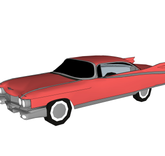 美式汽车免费su模型，汽车sketchup模型下载