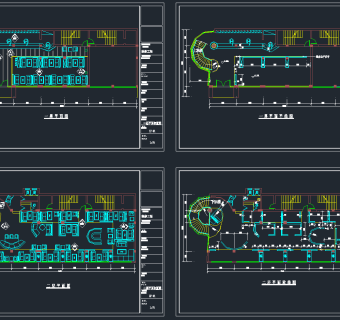特色咖啡厅全套CAD施工图，咖啡厅CAD建筑图纸下载