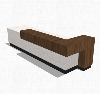 现代简约接待台草图大师模型，接待台sketchup模型下载