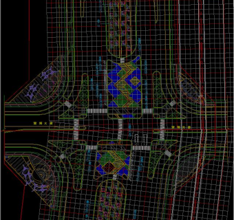 道路绿化工程施工图，道路绿化CAD设计规划