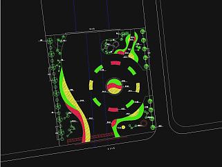 生肖广场绿化平面图，广场绿化cad施工图纸下载