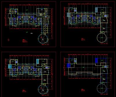 特色现代幼儿园建筑施工图，幼儿园cad设计图纸下载